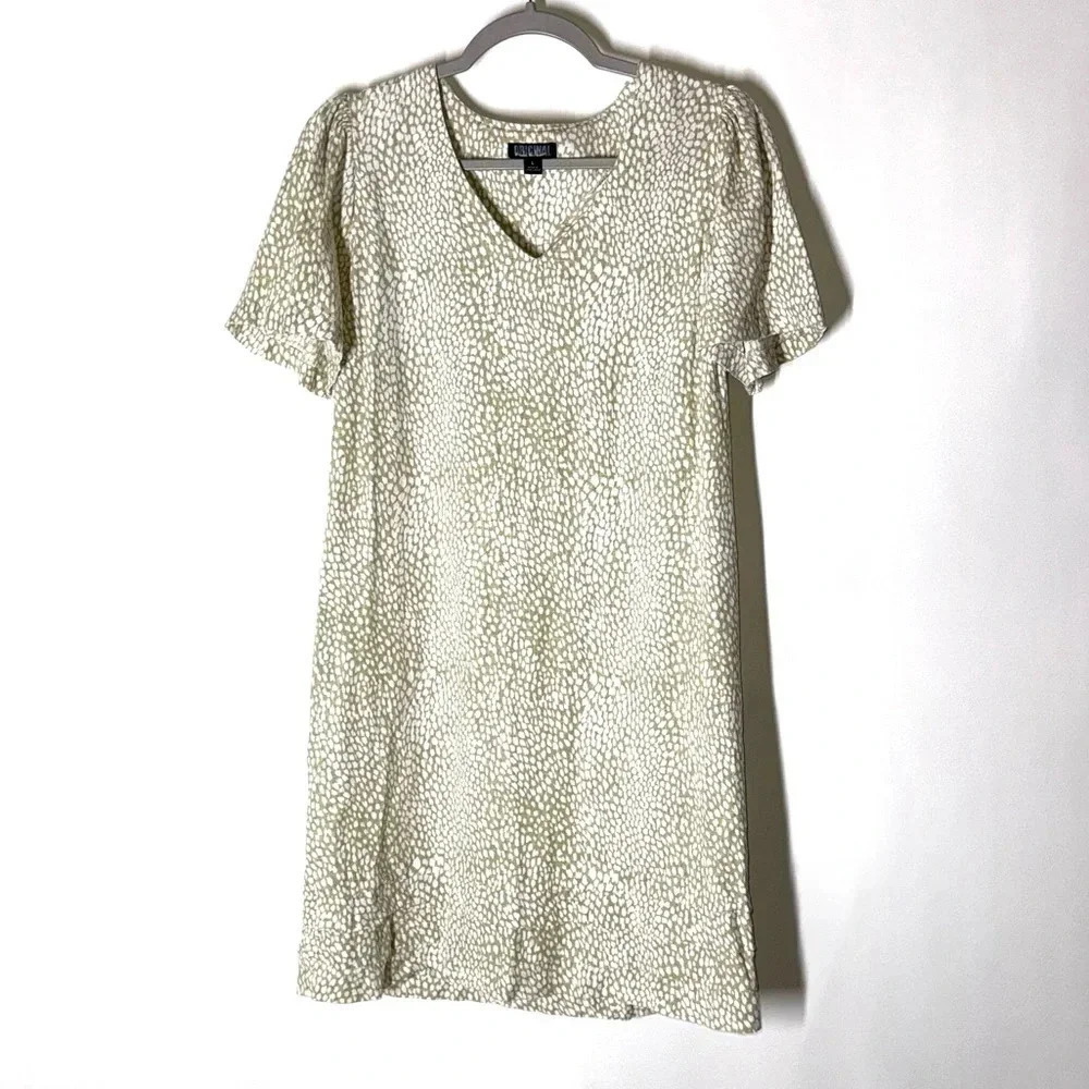 Nicole Miller Original Linen Printed Dress Size Large